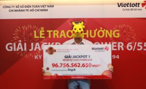 Vietlott trao giải Jackpot 1 trị giá 96,7 tỷ đồng cho khách hàng tại Tp. Hồ Chí Minh