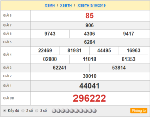 XSBTH 03/10 - SXBTH 03/10 - KQXSBTH 03/10 - Xổ Số Bình Thuận Ngày 03/10/2019