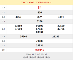 XSQB 21/11 - SXQB 21/11 - KQXSQB 21/11 - Xổ Số Quảng Bình Ngày 21/11/2019