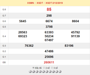 XSDT 2/12 - SXDT 2/12 - KQXSDT 2/12 - Xổ Số Đồng Tháp Ngày 2/12/2019