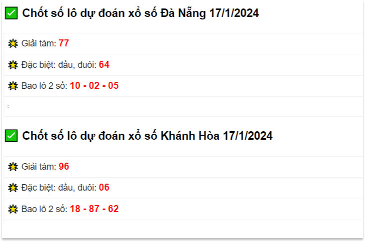 Dự đoán XSMTRUNG 17/1